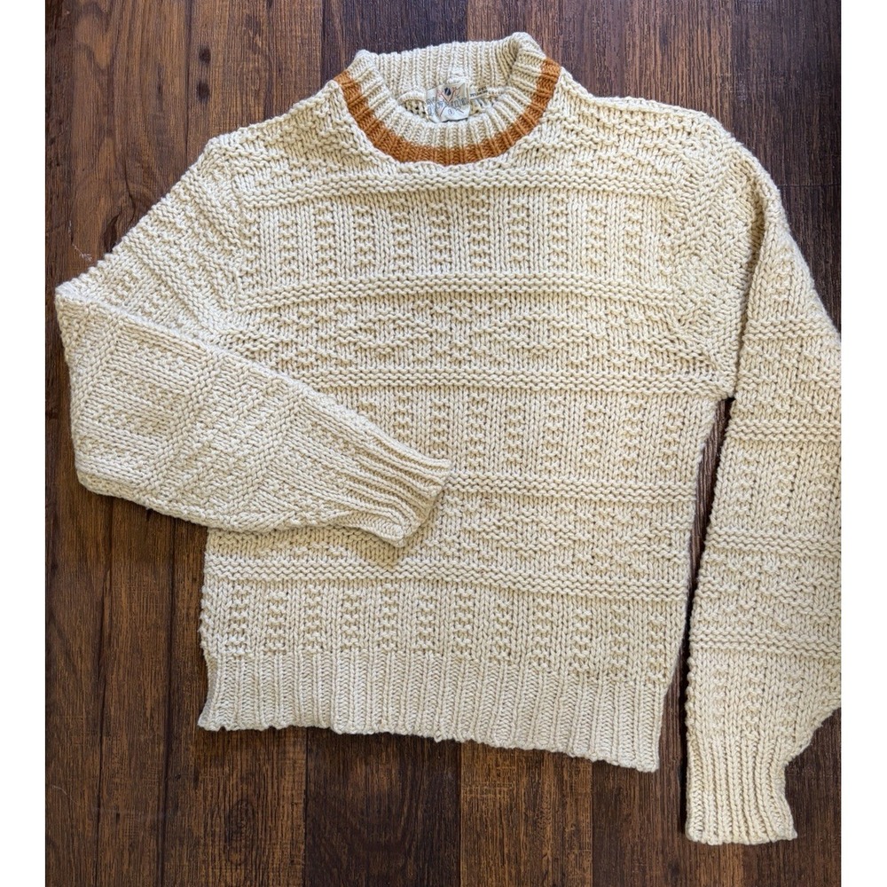 Women's Vintage Norwegian Sweater Multicolor Knit S True 70s 80s Fisherman UK